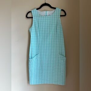 Southern Tide Blue Sheath Dress Sleeveless Crew Neck